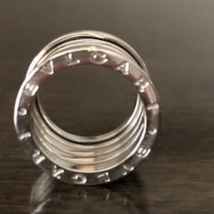 Bvlgari 18k White Gold B.Zero Five Band Ring